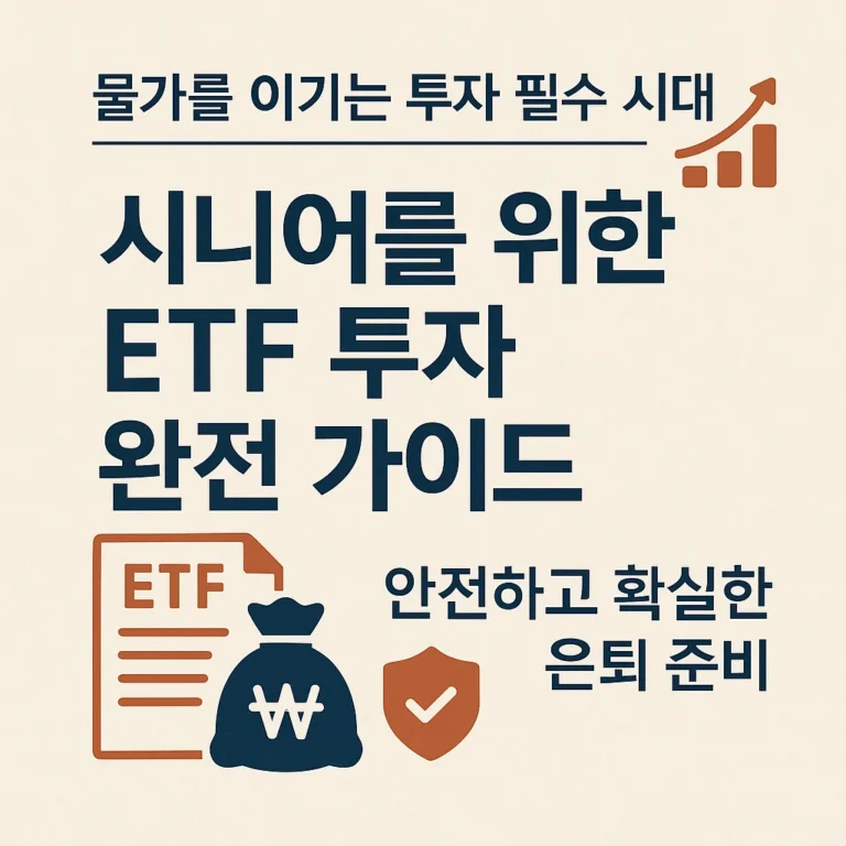[ETF] “물가를 이기는 투자 필수 시대! 시니어를 위한 ETF 투자 완전 가이드 – 안전하고 확실한 은퇴 준비”