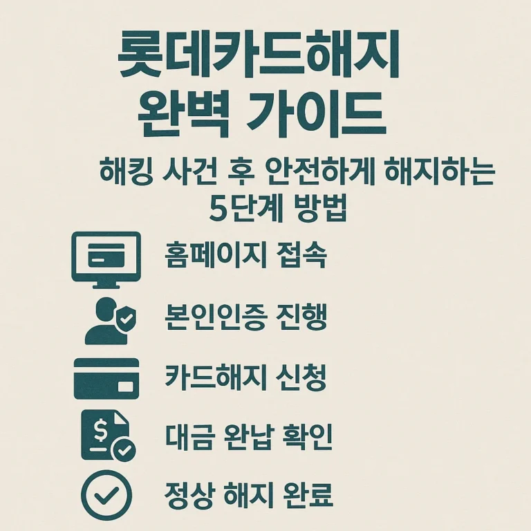 롯데카드해지