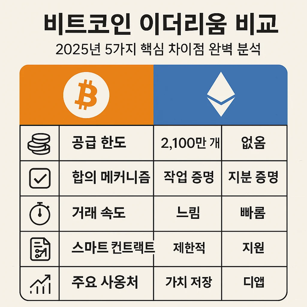 비트코인 이더리움 비교